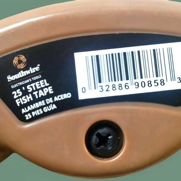 SOUTHWIRE STEEL FISH TAPE(FTS1/8-25) 1/8" 25' FLAT STEEL ELECTRICIAN FISH TAPE - Picture 6 of 6